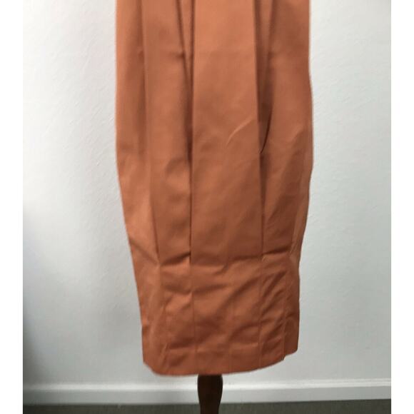 Max Azria Pleated Bodycon Tank Dress Rust - Picture 5 of 12